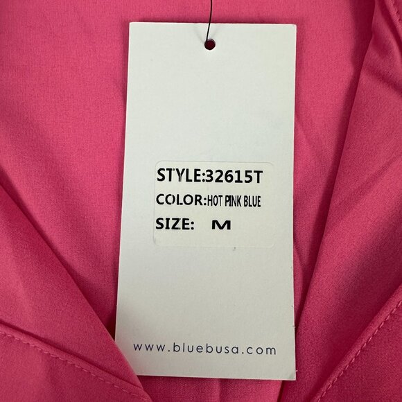 Blue B. Collection Hot Pink Sequin Cowboy Boot Print Button-Down Shirt Size M - Picture 4 of 8